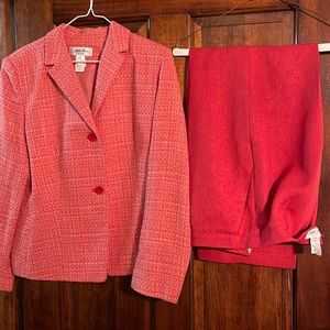 Judith Hart Jacket size 14P & Pants size 12P, both fully lined, rust color.
